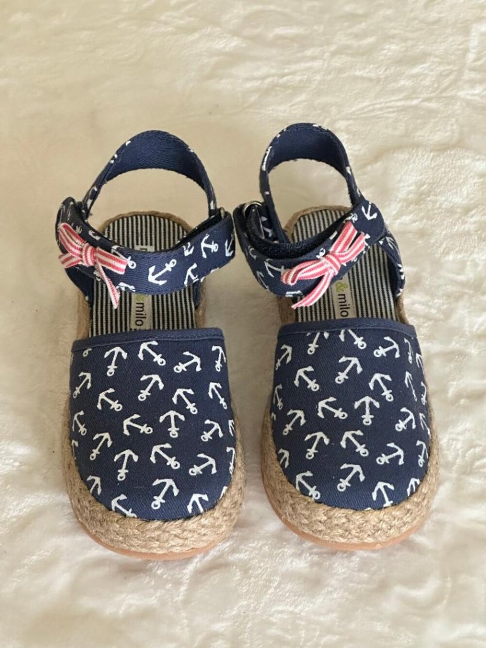 NWB MORGAN & MILO Josie Jute Espadrilles Kids Sz US10
